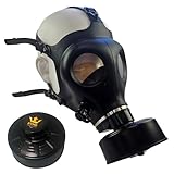 KYNG Israeli Rubber Respirator Style Mask Protection w/Premium Black KYNG 40mm Premium FILTER Canister For Industrial, Chemical Handling, Halloween, Painting, Welding, Prepping, Emergency Preparedness