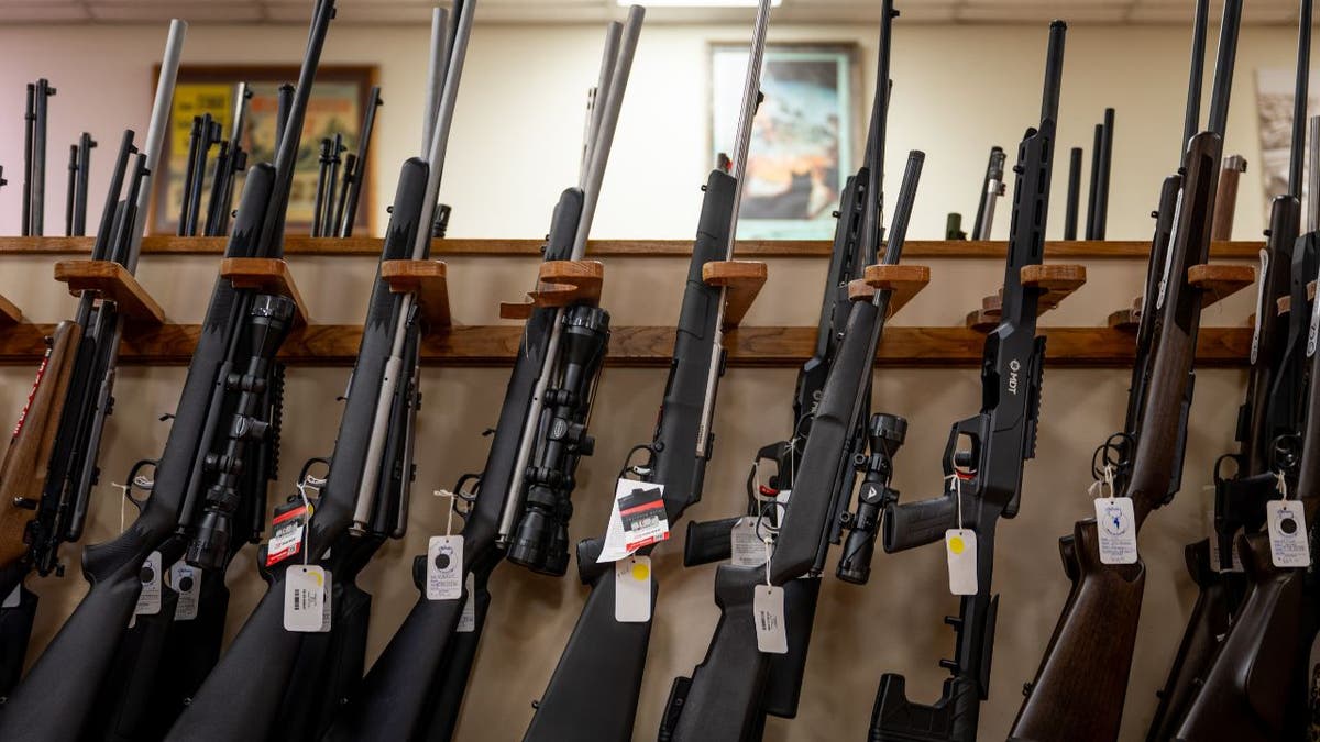 rifles on display in Texas