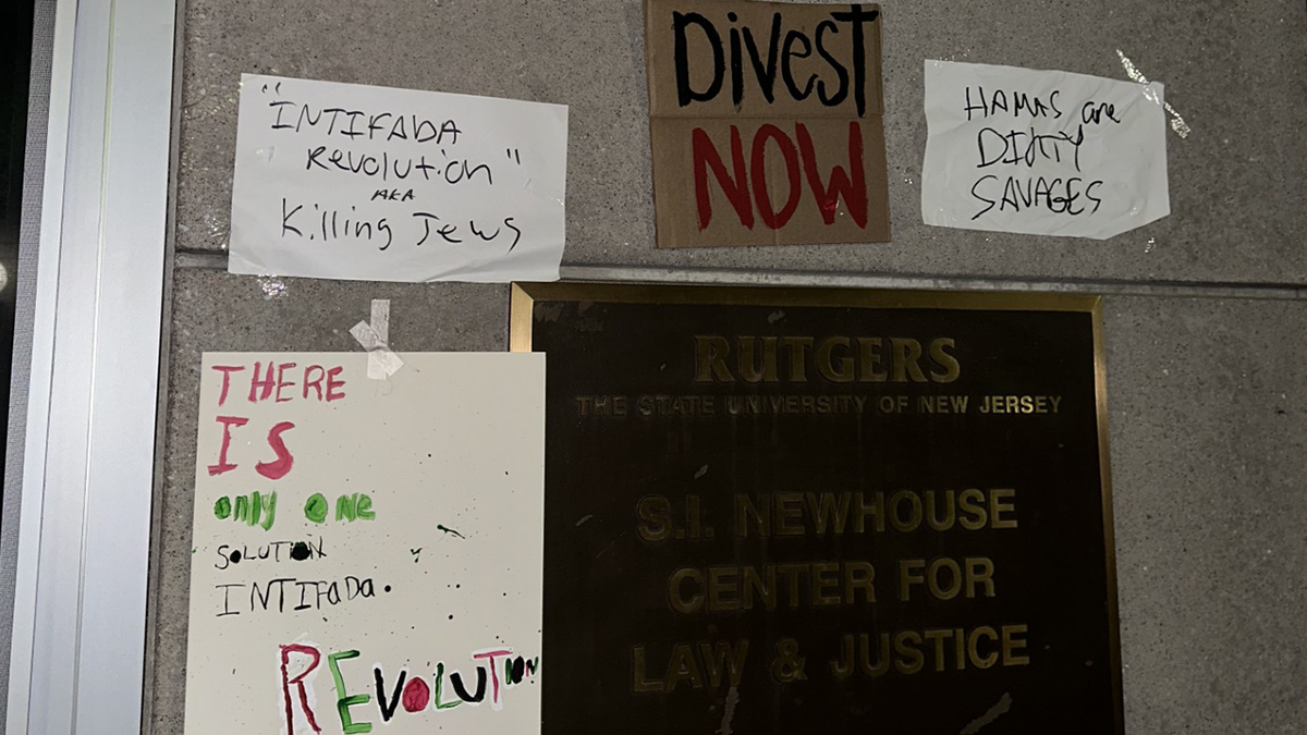 anti-Israel flyers at Rutgers