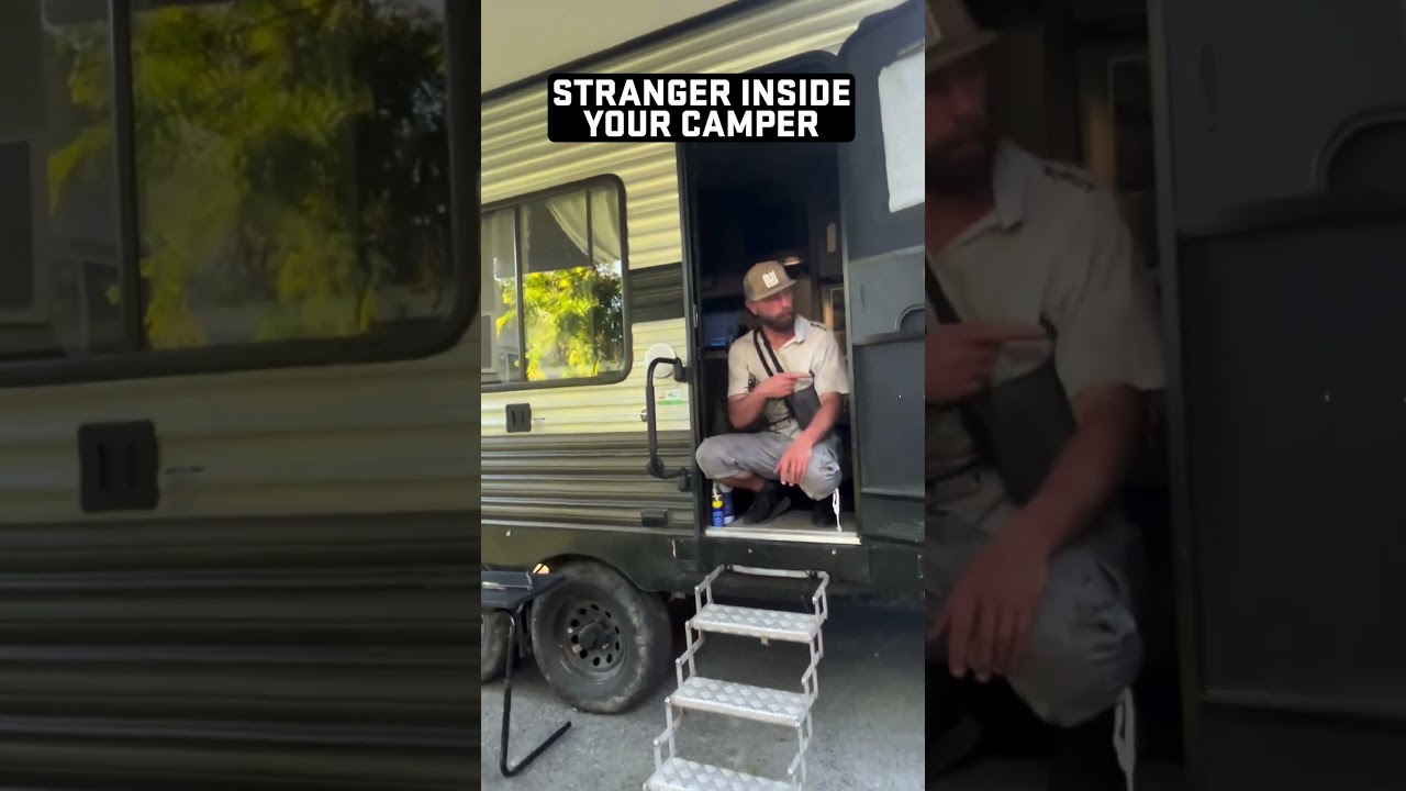 What would you do if you found this man inside your camper? 🤔