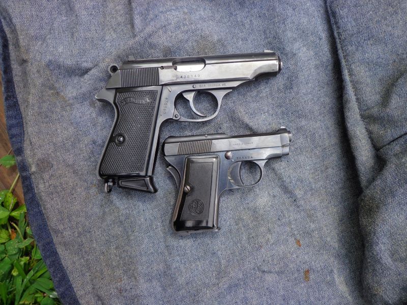 Walther PP 32 acp (top) and Beretta 418 25 acp (bottom)