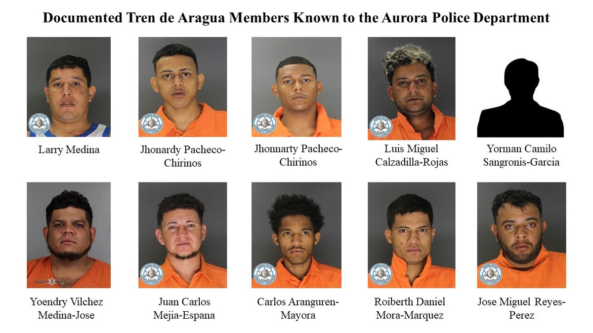 Booking photos for Tren de Aragua gang members in Aurora, Colorado