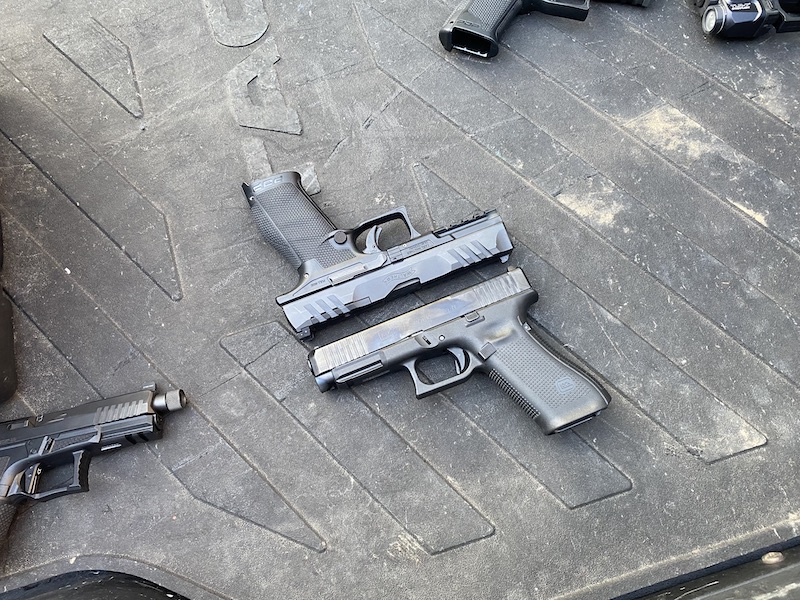 The Walther PDP's rail is more adaptable, and the grip is more rounded, making it fit the hand differently.