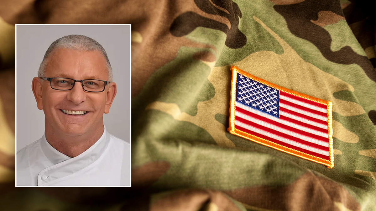 Chef Robert Irvine and flag patch