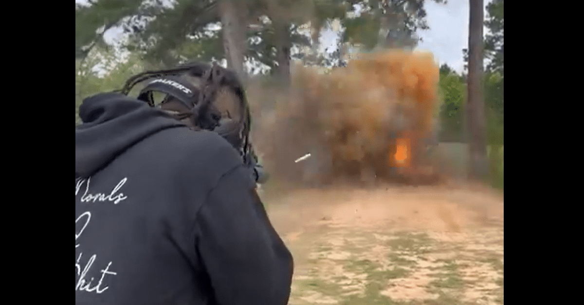 VIDEO: Man Regrets Firing At Explosives After Rocks Come Flying Towards Him