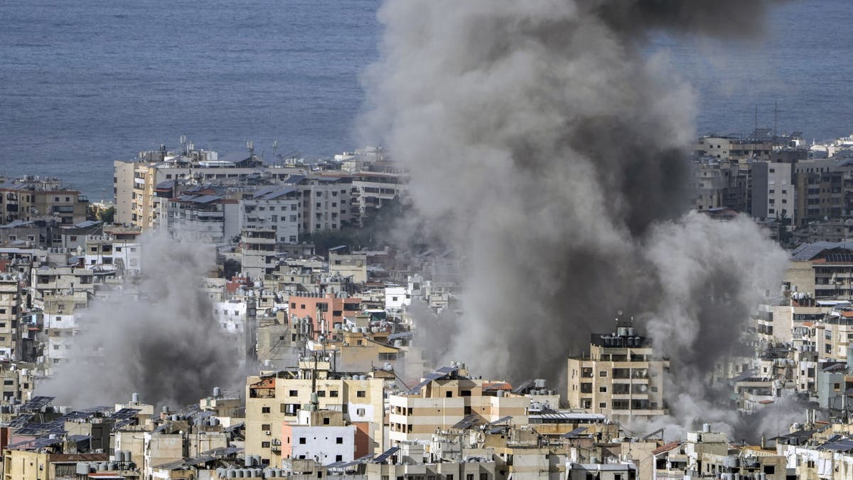 Smoke after Israeli airstrike on Beirut suburb