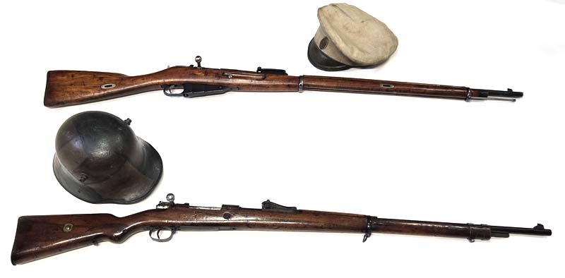 Russian and German rifles