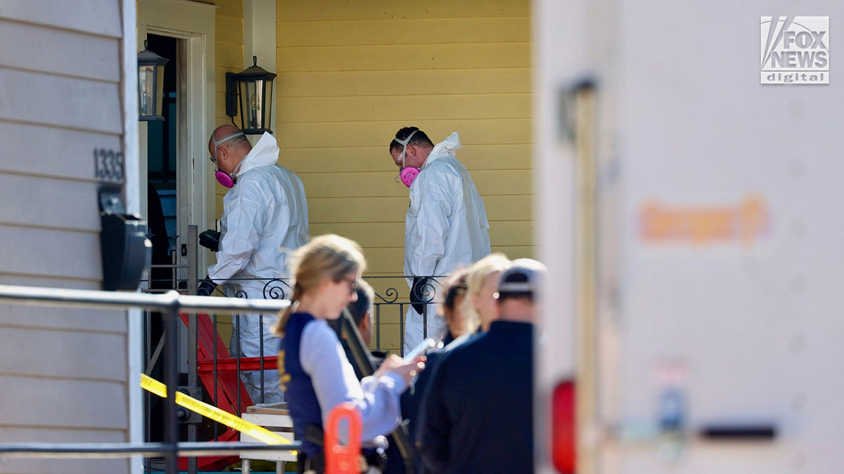 Investigators search the rental home used by Shamsud-Din Jabbar in New Orleans