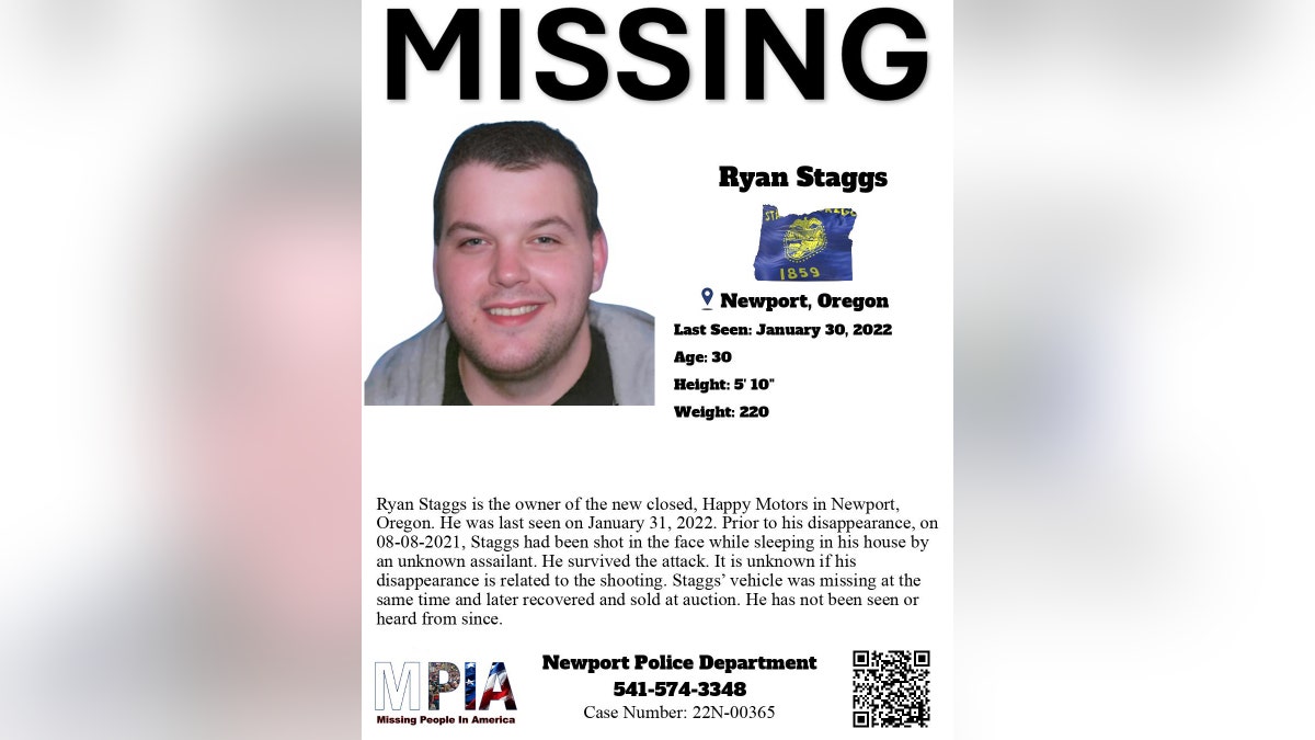 Ryan Staggs missing poster