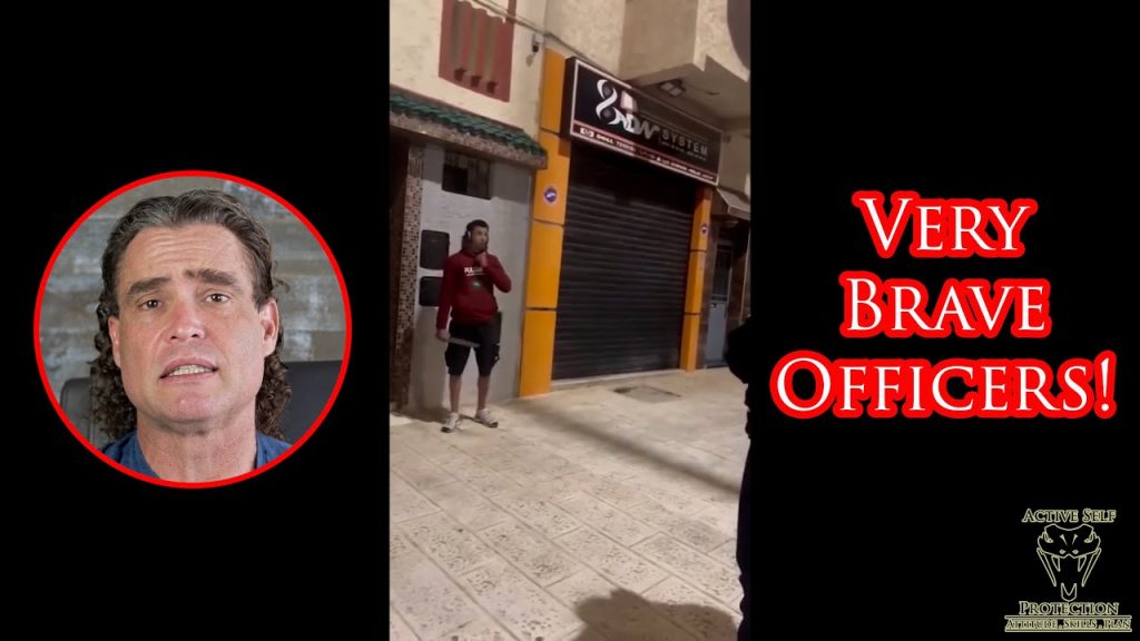Officers Work To Disarm Machete-Wielding Man in Morocco
