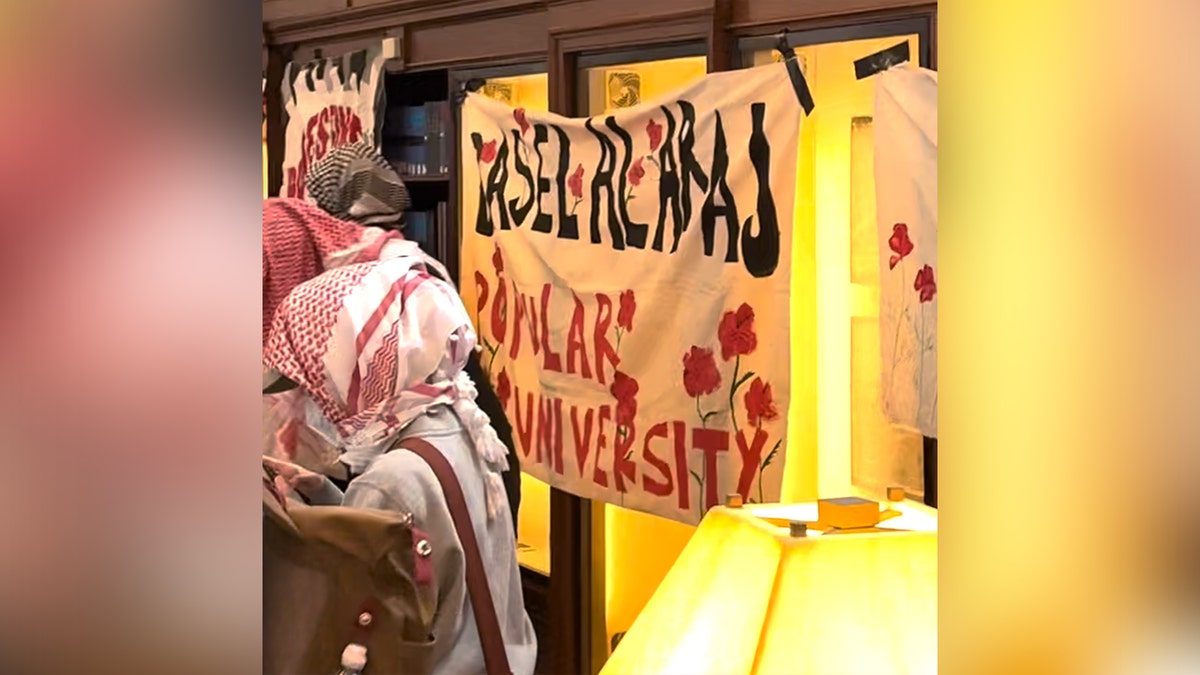 Anti-Semitic protesters occupy a building on the campus of Columbia University