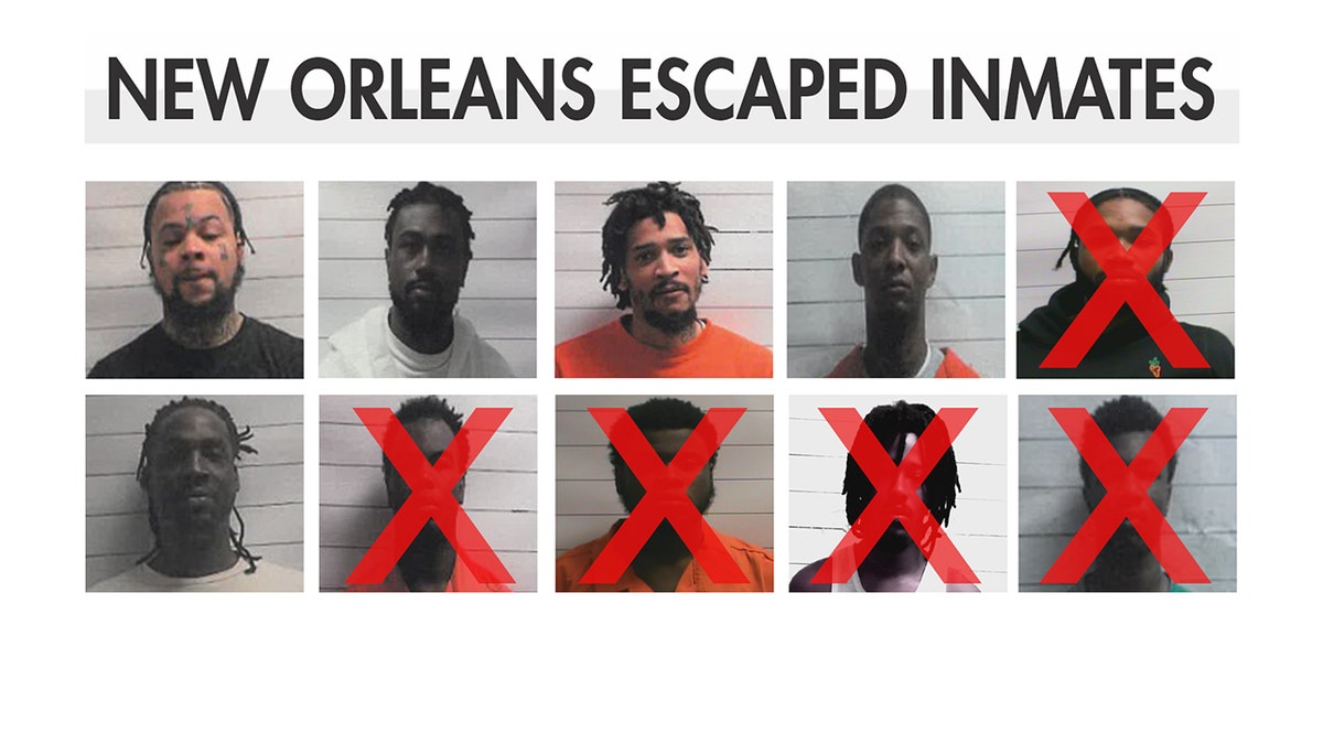 Five New Orleans escapees remain on the run.