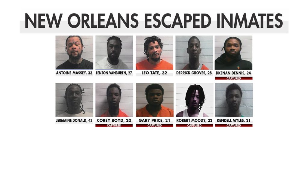 4 arrested for allegedly aiding escaped inmates in New Orleans