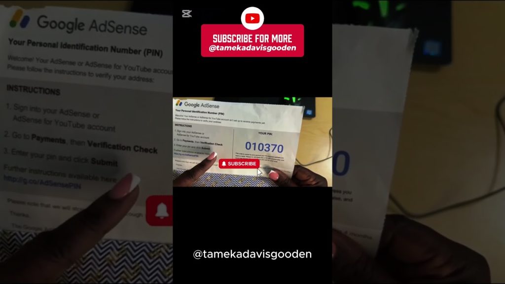 How To Enter Your YouTube AdSense PIN Fast!