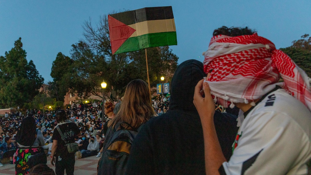 Pro-Palestinian protesters demonstrate on UCLA's campus in May 2024