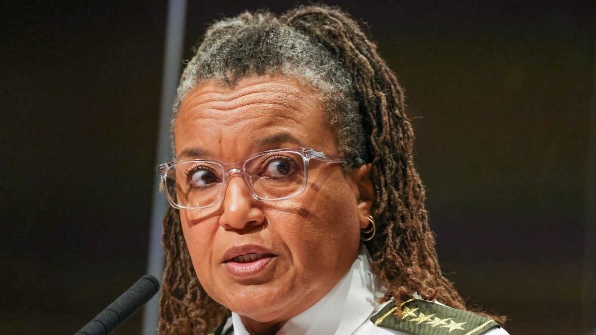 Sheriff Susan Hutson speaks during a City Council meeting following the escape of 10 inmates from the Orleans Parish Justice Center, at City Hall in New Orleans, Tuesday, May 20, 2025.