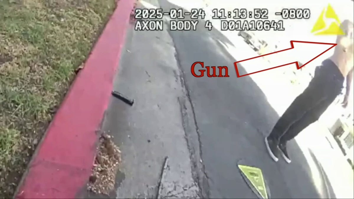 Osean McClintock pointing gun