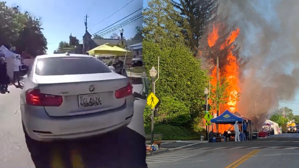 Woman arrested for driving into festival crowd hours after explosion rocked same event