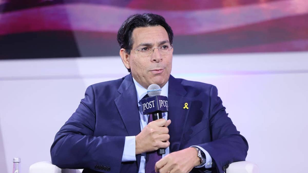 Danny Danon, Israel's ambassador to the United Nations, speaks during the Jerusalem Post's annual conference in New York.