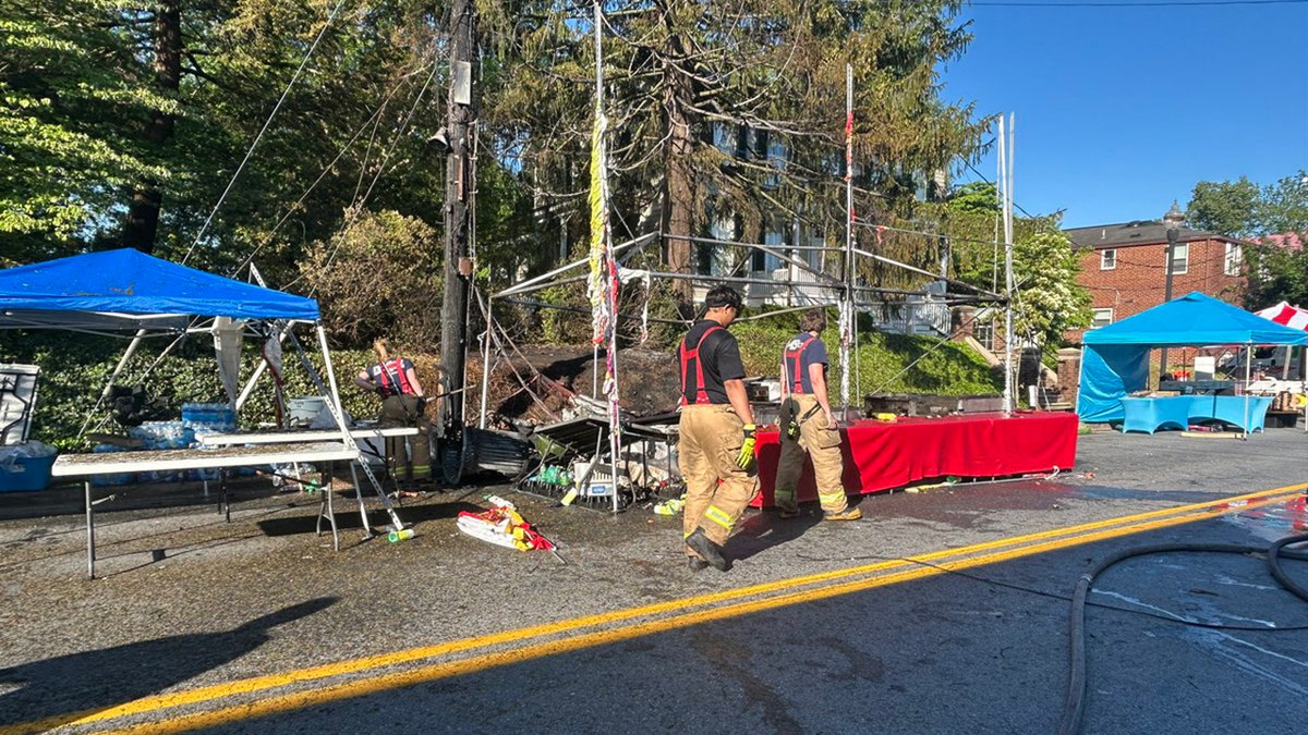 A woman was arrested after she breached barriers and drove into a crowd at a festival in Maryland. The incident occurred after a propane explosion at the event.