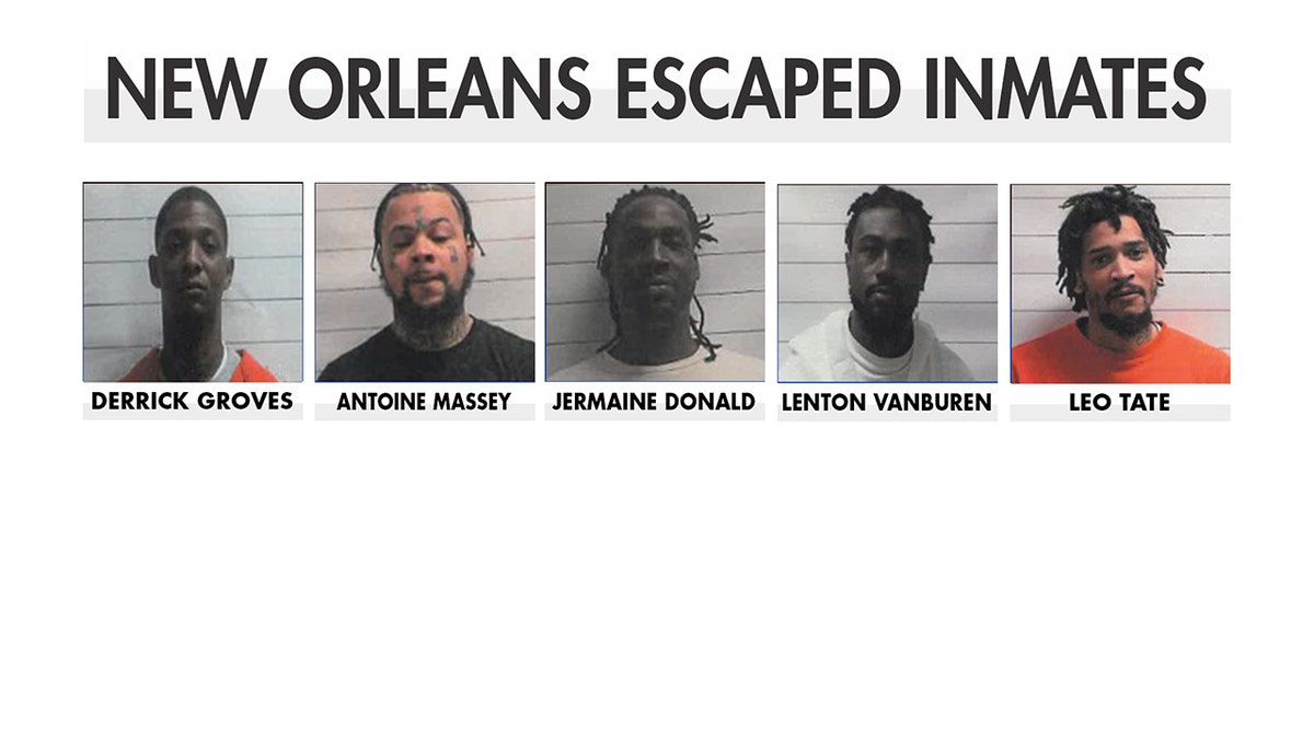 Five remaining escaped inmates from New Orleans jail