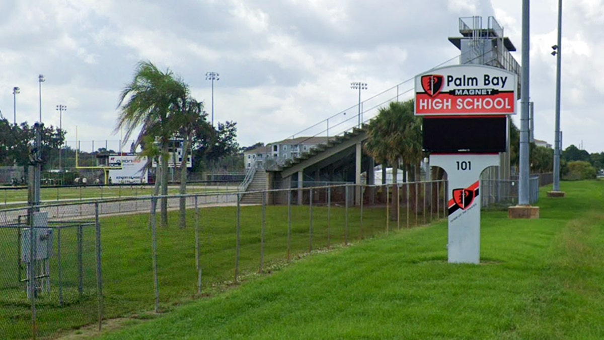 Palm Bay Magnet High School electric sign.