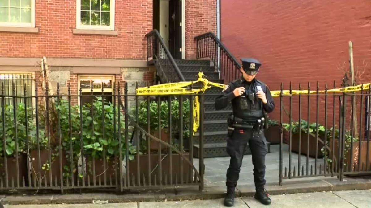 police outside the townhouse