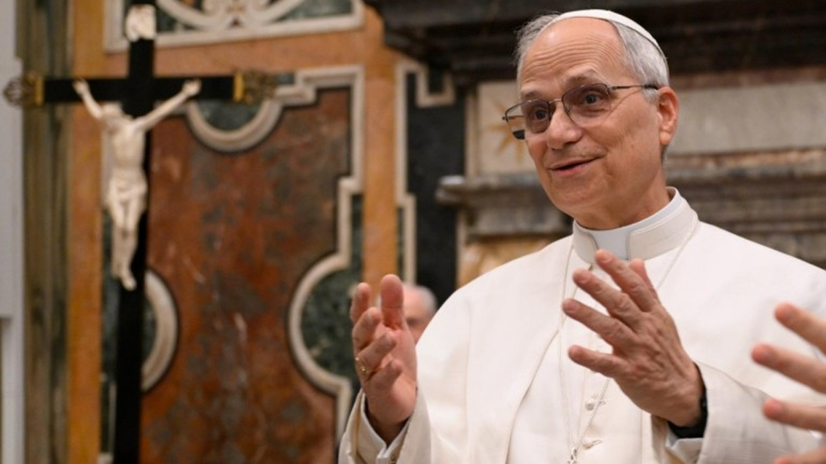 Pope Leo XIV speaking