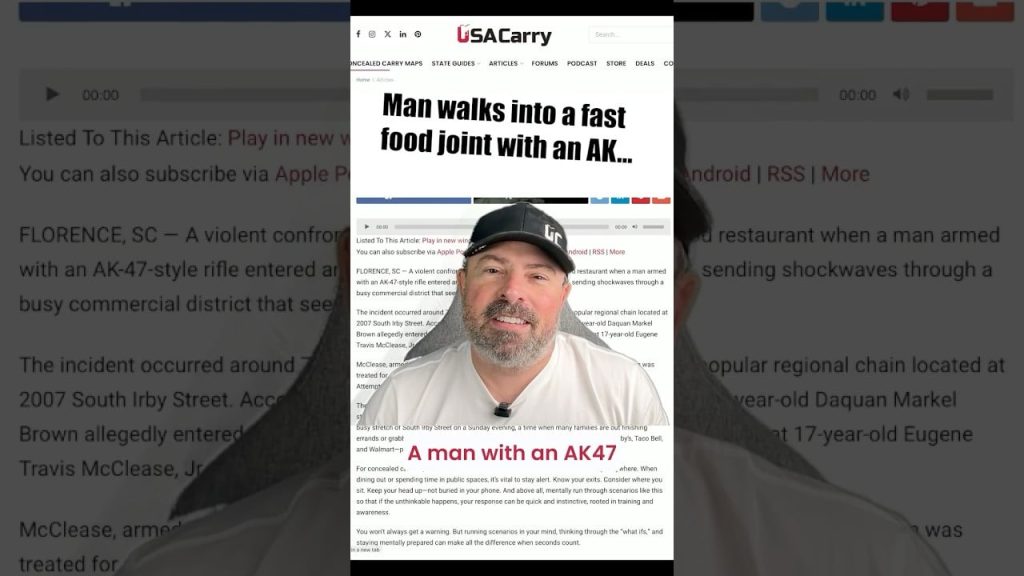 Suspect with AK-47 Opens Fire in Florence Fast Food Restaurant as 17-Year-Old Employee Shoots Back