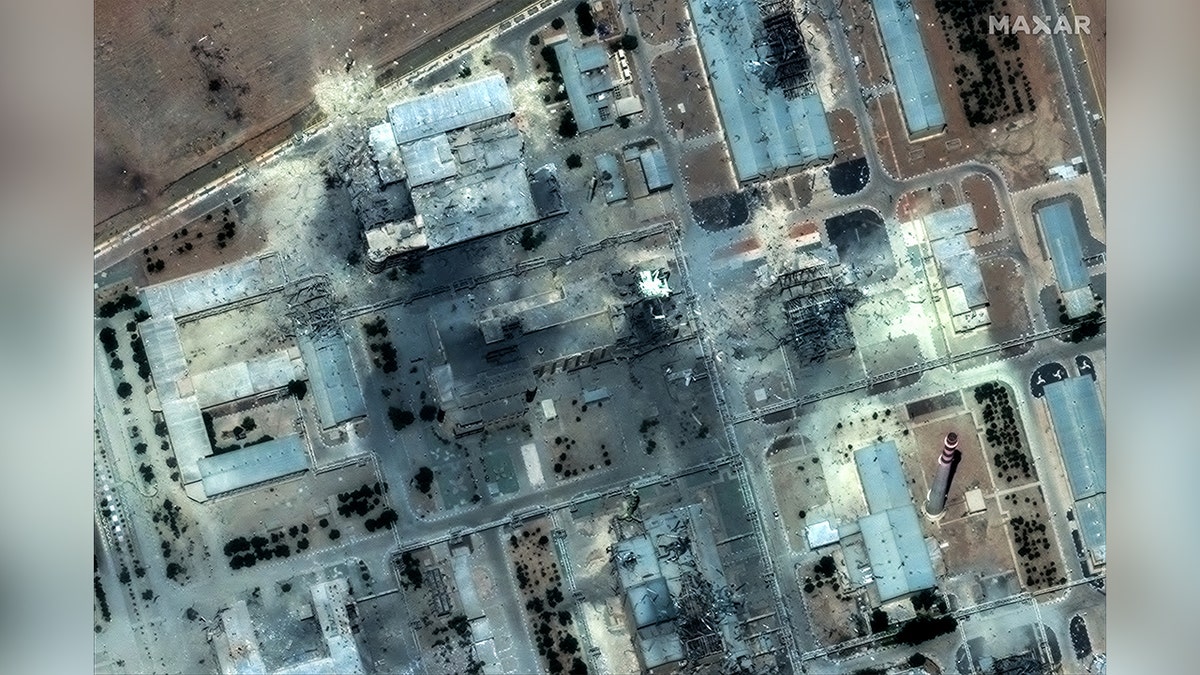 satellite image of airstrike