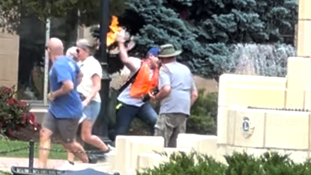 A terrorist throws a Molotov cocktail into a group of pro-Israel marchers in Boulder, Colorado
