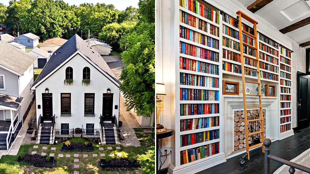 Home worth .6M with 7,000 books and floor-to-ceiling shelves touted for ‘charm and character’