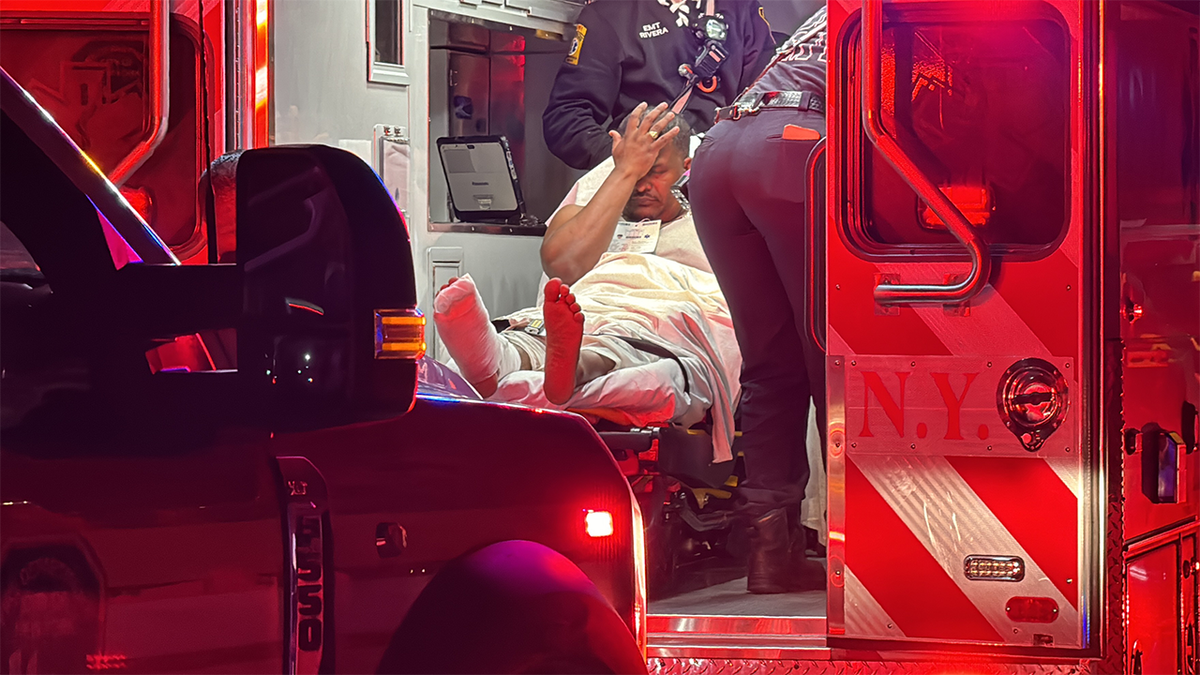 Man in ambulance after boat caught fire in New York