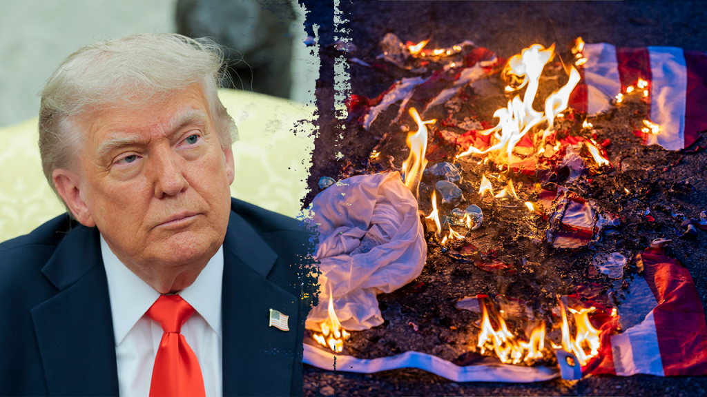 Trump’s renewed calls to jail American flag burners clashes with court precedent