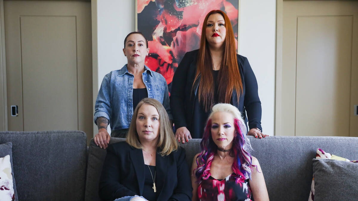 A group of sex trafficking survivors.