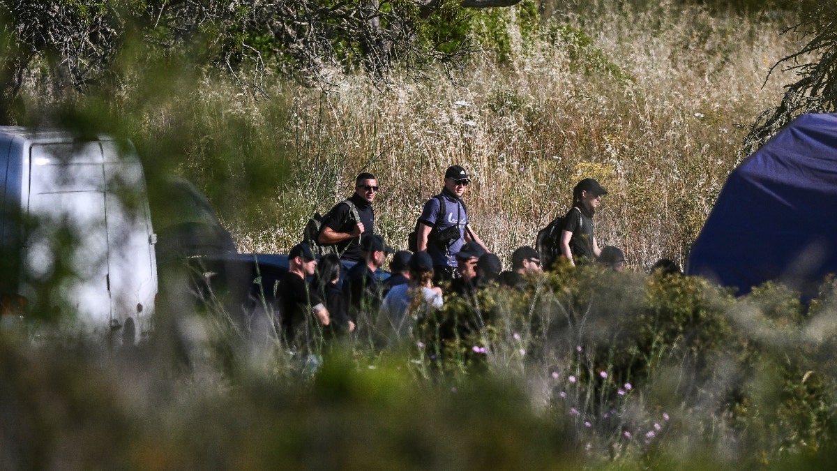 A search team close to Praia De Luz, Portugal, where searches are being carried out by officers investigating the disappearance of Madeleine McCann, in countryside a few miles from the resort where she was last seen in 2007.