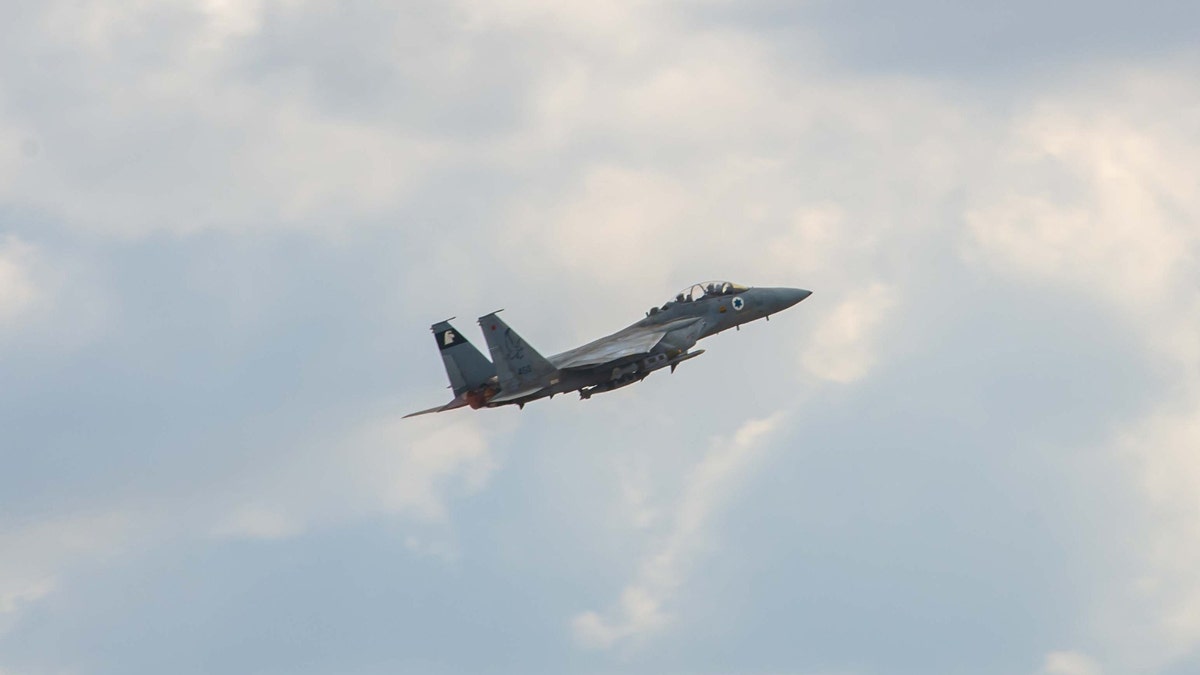 An Israeli fighter jet takes off for strikes in Tehran.