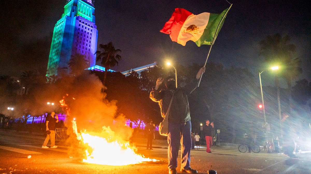 Riots in LA as the national guard is deployed.