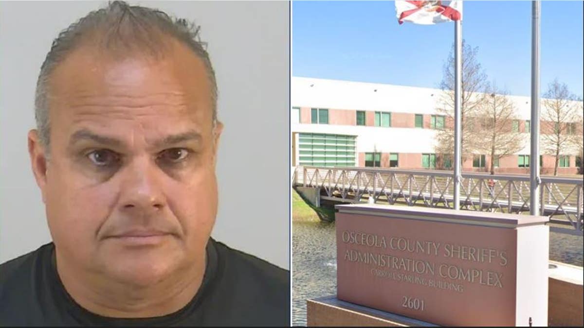 A split of Marcos Lopez's mug shot and the Osceola County Sheriff's Office