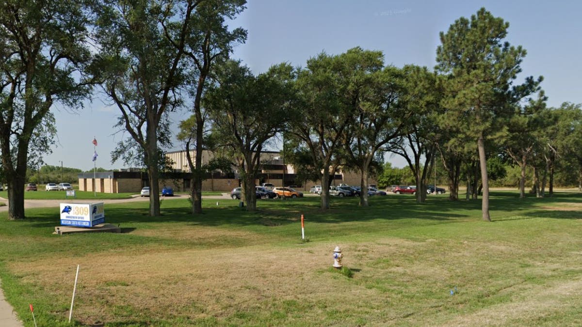 The entrance to Nickerson-South Hutchinson USD 309 in Kansas.