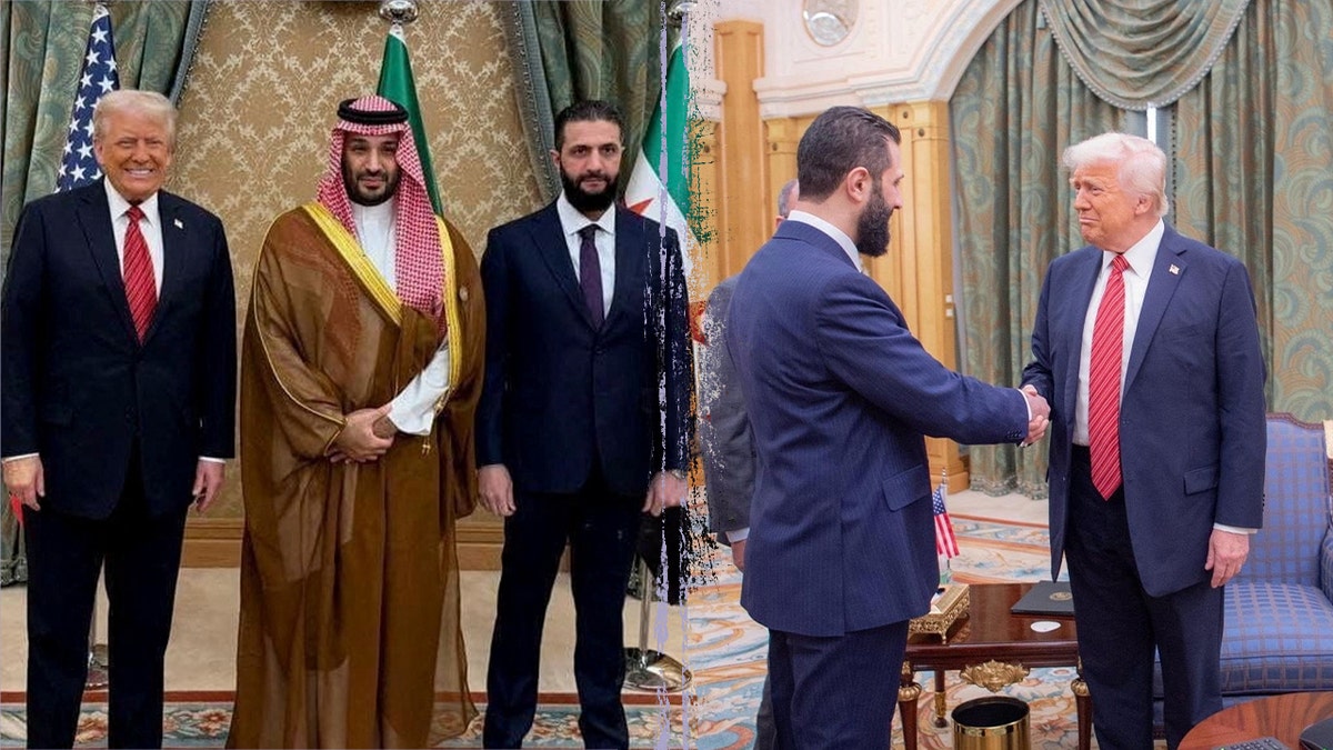 Trump, Syrian President al-Sharaa, and Saudi crown prince