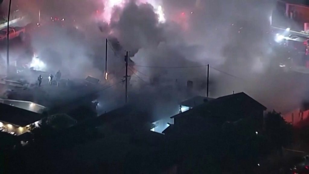 One dead after fireworks explosion sets Los Angeles home on fire One dead after fireworks explosion sets Los Angeles home on fire