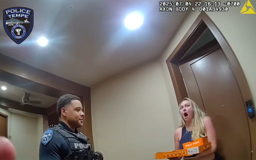 Officers’ unexpected pizza delivery goes viral after holiday traffic stop arrest Officers’ unexpected pizza delivery goes viral after holiday traffic stop arrest