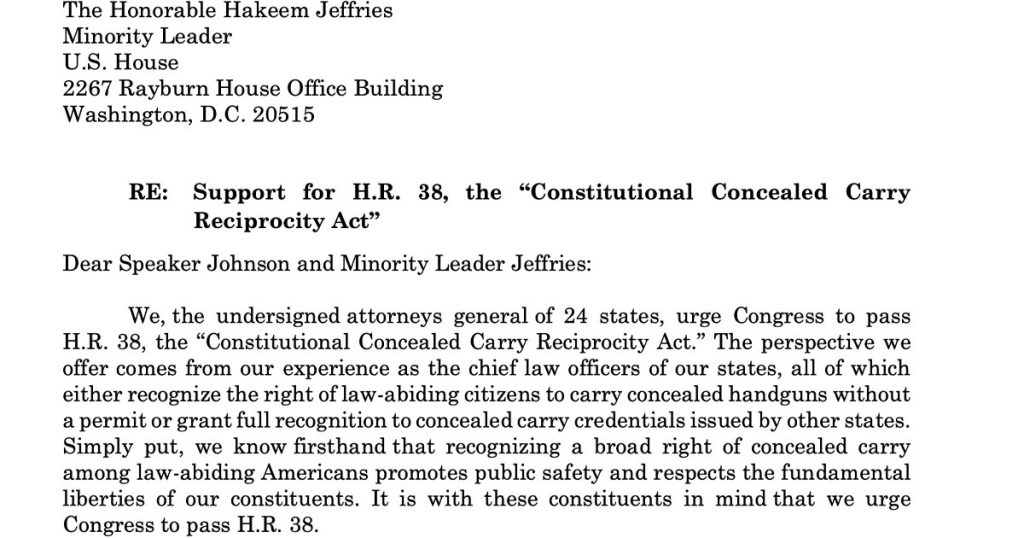 24 Attorneys General Unite and Demand Congress Pass National Concealed Carry Law 24 Attorneys General Unite and Demand Congress Pass National Concealed Carry Law
