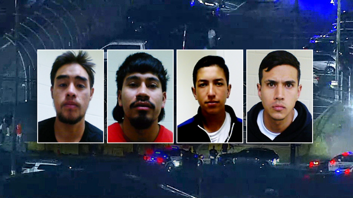 Left: Franklin Norberto Bautista-Reyes illegally entered the U.S. in 2021 under the Biden administration and was arrested by the Wayne Township, New Jersey, Police Department on May 3 for aggravated assault, attempt to cause bodily injury, terroristic threats, and possession of a weapon for unlawful purposes. Center left: Joel Enrique Sandoval-Lopez illegally entered the U.S. as a minor in 2019 and was arrested by the Passaic Police Department in October for unlawful possession of a handgun and again on February 15 for aggravated assault. Center right: Joan Sebastian Castaneda-Lozada entered the U.S. illegally in 2022 and was arrested by the Hammonton Police Department on May 15 for burglary, theft and conspiracy to commit burglary. Right: Andres Pineda-Mogollon entered the U.S. in 2023 and overstayed his tourist visa. He was arrested by the New York City Police Department on April 25 for larceny and again on May 21 by the Union, New Jersey, Police Department for residential burglary, conspiracy to commit residential burglary and possession of burglary tools.