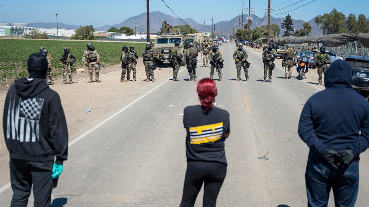 protesters face off with federal agents in california