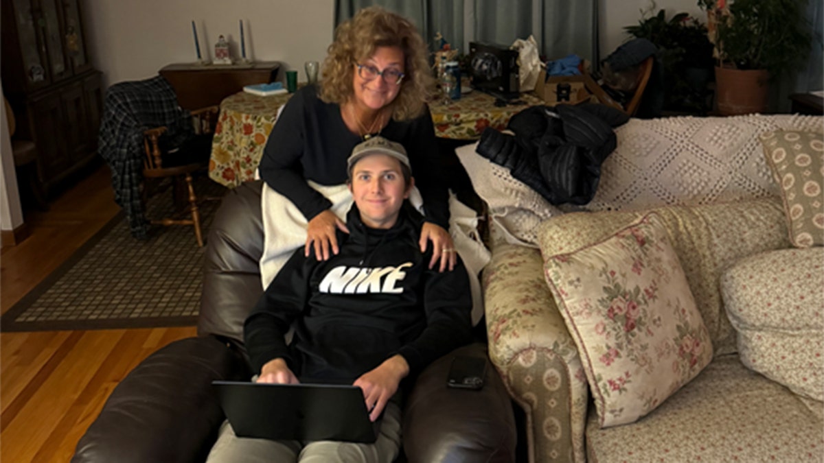 Eric Tarpinian-Jachym with his mother