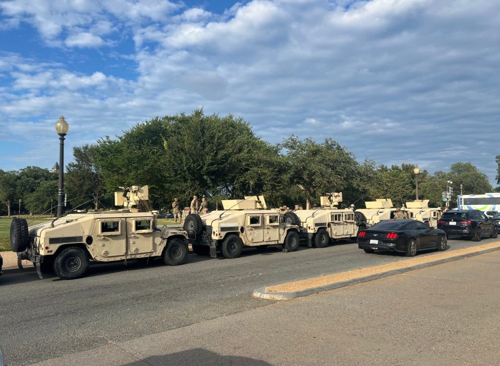 National Guard troops spotted in Washington DC as Trump launches crackdown on street crime