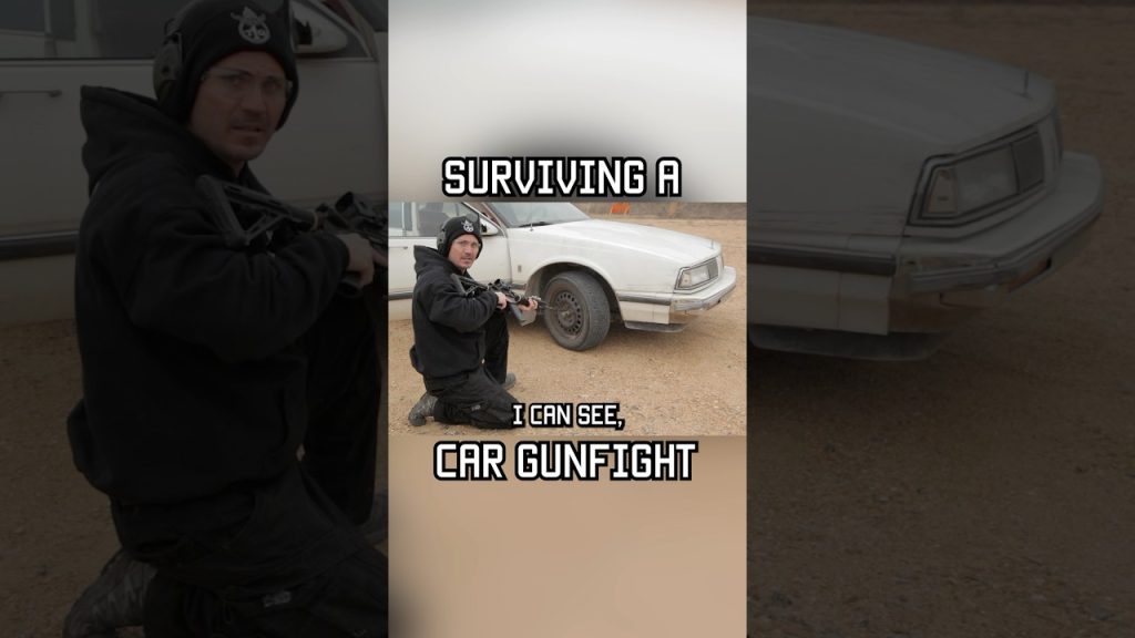 Surviving a car gunfight #shorts #cars #fight
