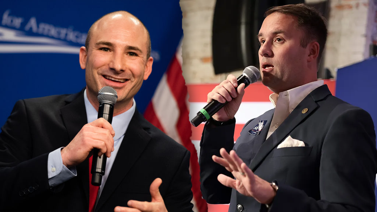 Virginia Attorney General Jason Miyares (right), a Republican, slammed Fairfax County Commonwealth’s Attorney Steve Descano (left), alleging that he has been lenient on illegal immigrants accused of violent crimes. 